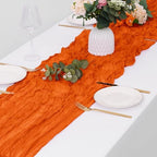 15 Pack Orange Cheesecloth Table Runner 17 x 108 inch Cheese Cloth Table Runners 9ft Orange Table Runner Rustic Romantic Sheer Gauze Runner for Wedding Party Baby Shower Table Decoration - Image 4