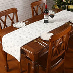 Faux Fur Christmas Table Runner with Silver Sequin Snowflakes, White Super Soft Thick Luxury Table Decoration for Holiday Xmas,15x70 Inch - Image 2