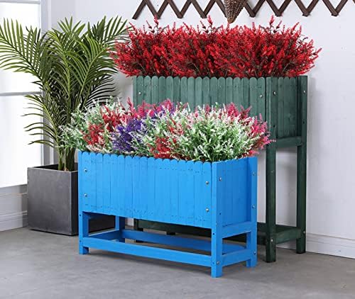 RECUTMS Spring Fall Decoration,Fake Greenery,Artificial Red Flowers Outdoor - Image 5