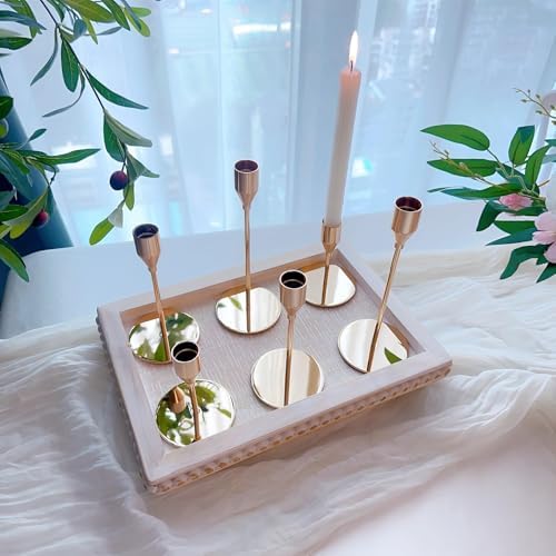 Gold Candlestick Holders, Metal Taper Candle Holders, Bulk Set of 54 - Image 6