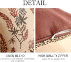 ISAENNE Designer Linen Throw Pillow Cover,Set of 2,18"x18"-Helena A - Image 5
