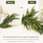 9ft Real Touch Artificial Christmas Cedar Garland for Mantle - Image 7