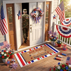 Moucuny 2 Pcs Veterans Day Outdoor Mat, Non-Slip, Long - Image 6