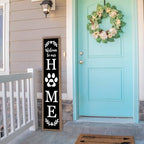 Welcome To Our Home Standing Sign 45"X9" Wood Black - Image 4