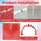 VIHOSE 10ft Wedding Heart Light Arch Large LED Outdoor Arches Decor - Image 6