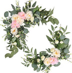 H&W 2pcs Artificial Wedding Arch Flowers for Wedding Sign, Floral Swag Dusty Decor for Reception Ceremony Backdrop Sweetheart Table (Grass Heart-Peony) by HW