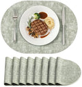 homing Heat Resistant Oval Placemats Set of 8, Grass Green by homing