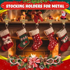 Zonon 4 Pcs Christmas Stocking Holders for Mantle, Gold - Image 6