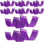 Breling 8 Pcs Purple Ceiling Fringe Curtains, Metallic Foil Drapes, 15 ft by Breling