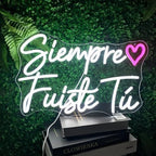 Siempre Fusite Tú LED Neon Sign Transparent Acrylic Light Decor for Wedding Birthday Party Wall Home Bedroom Room Art Decoration with USB Light Modulator 5V - Image 2