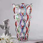 Hand Painted Colorful Vase 11" Tall,Flower Vase Decor for Home Dining Table Living Room,Office Wedding Holiday Party,Handmade Decorative Flower Vase (Colorful) - Image 5