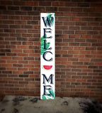 Summer watermelon Welcome Sign for Front Door Outdoor Porch Sign Home Decor Porch Standing Welcome Yard Sign Wood Door Sign Tall Summer Welcome Garden Sign Seasonal Wall Decorations for Outside Patio - Image 3