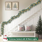 Artgar Christmas Cedar Garland, 6 Ft Prelit Christmas Garland - Image 6