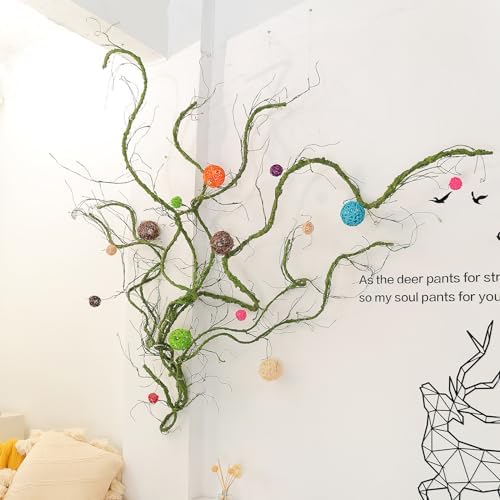 118" S Green Grapevine Garland Fake Tree Branches Willow Twigs - Image 2