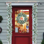SHACOS Artificial Flocked Lambs Ear Garland with Eucalyptus Fern Leaves - Image 5