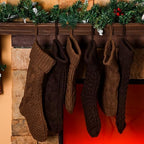 6 Pcs Cable Knit Christmas Stockings Large Christmas Stocking, Lovely - Image 4