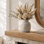 Rustic Ceramic Vase for Home Decor, 6.4 Inch Small Farmhouse Flower Vase - Image 7
