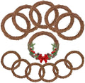 12 Pcs 12 Inch & 8 inch Natural Grapevine Wreath Set, Hand-Woven Vine Branch Wreaths for DIY Crafts, Christmas Decorations, Home & Event Styling(6 Pieces per Size) by KUKLIPJIM