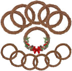 12 Pcs 12 Inch & 8 inch Natural Grapevine Wreath Set, Hand-Woven Vine Branch Wreaths for DIY Crafts, Christmas Decorations, Home & Event Styling(6 Pieces per Size) by KUKLIPJIM