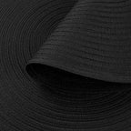 SHACOS Black Round Placemats Set of 12 Heavy Cotton Polyester Woven Braided Place Mats Washable Heat Resistant Non Slip Table Mats - Image 5