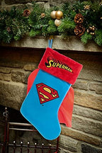 Ruz Superman Logo 20" Applique Christmas Stocking with Cape, Gift Holder for Stocking Stuffers, Indoor Home Decor and Holiday Decoration, Blue… - Image 5
