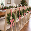 Thiccywoov 8 Pcs 9" Mini Christmas Wreaths for Cabinets with Plaid Bow by Jgiusenfg