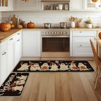 Artoid Mode Ghost Bat Black Halloween Kitchen Mats Set of 2-17x29+17x59 - Image 5