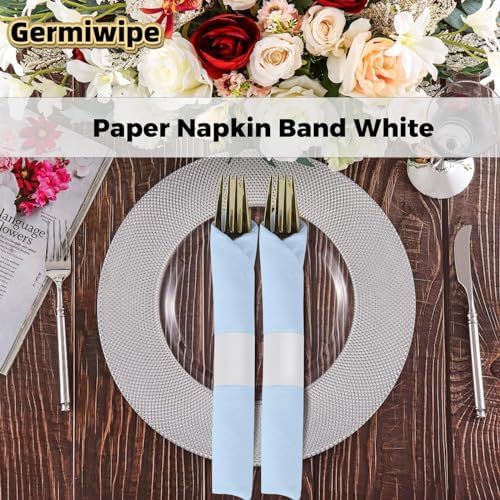 Germiwipe White Napkin Bands Self‑Adhesive, Pack of 10,000 - Image 4