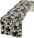 Southwestern Cowhide Print Table Runner Black and White Cowhide Tablecloth Cow Print Table Cloths for Parties Kitchen Cowboy Birthday Home Table Decorations 13x120in by Unknown