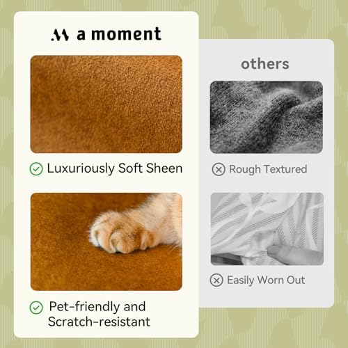 a moment Waterproof Throw Pillow Covers Set of 4,20x20 Inch Outdoor Stain Resistant Pet Friendly Pillowcases Cushion Covers for Patio Sofa and Living Room,Brown - Image 3