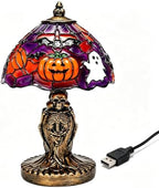 Handcrafted Halloween Painted Lamp by Unknown