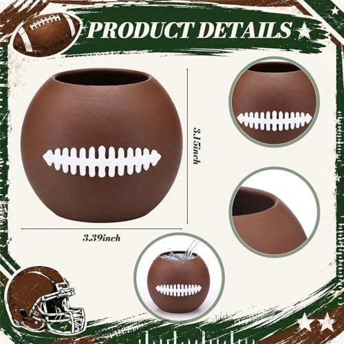 LemonRoad 6 Pcs Flower Pot, Football, 3.93 x 3.93 x 3.15 Inches, 6 - Image 3