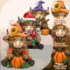 3 Pcs Highland Cow Decor Figurines, Seasonal Holiday Theme - Image 4