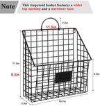 4 Packs Hanging Wall File Organizer with Hooks, Magazine Rack ,Mail Basket - Image 6