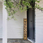 32 * 8 Inch - Welcome Sign for Front Door - Standing/Hanging Porch Decor Set, Multi-Wood Planks, Large Rustic, Indoor/Outdoor - Image 2