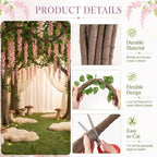 Enchanted Jungle Theme Decoration Set Artificial Pink Wisteria Vines - Image 3