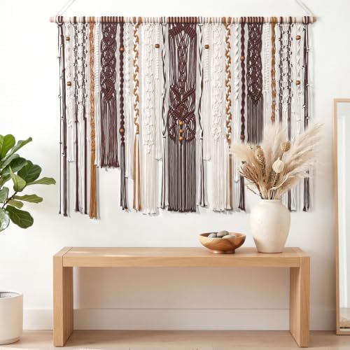 MEIVINES Macrame Wall Hanging Large Boho Tapestry Macrame Wall Art Decor - Image 5