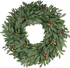 24 Inch Large Eucalyptus Olive Wreaths for Front Door with Olives by COLORSPEC