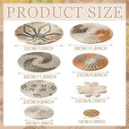 11 Pcs Boho Hanging Wall Basket Decor Handmade Woven Basket Wall Decorative Boho Wicker Baskets Placemats Round Farmhouse Bulrush Art for Rustic Home Decorations Christmas Gift(Cute) - Image 3