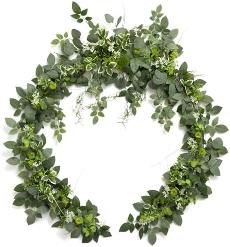Ling's moment Green Artificial Flower Garland Wedding Arch 6 FT by LingsMoment