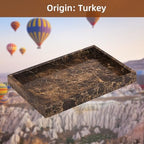 Marble Bathroom Vanity Tray, Dark Brown, 12"x 8" x1.2" - Image 6