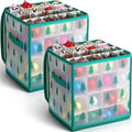 Saintrygo 2 Pcs Xmas Ornament Storage Box 64 Compartment, Tree Style by Saintrygo