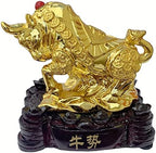 Betterdecor Gold Color Feng Shui 12 Chinese Zodiac Animal Statue Figurine Home Office Decoration and Gift for New Year Holidays and Birthday (Zodiac Ox) by Betterdecor