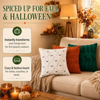 Irenare 6 Pcs Fall Throw Pillow Covers 18x18 Inch, Halloween Thanksgiving - Image 4