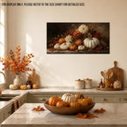 WAXWHELK Pumpkin Fall Canvas Wall Art, Autumn Thanksgiving Rustic Farmhouse Painting Pictures Artwork for Bedroom Living Room Home Decor (16"x32") - Image 3