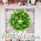 6 Pcs Christmas Boxwood Wreath Artificial 10 Inch Green Leaves for Front Door Cabinets Wreath Indoor Outdoor Wall Decor Christmas Wall Home Kitchen Decoration - Image 6