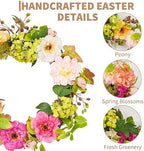 22in Fake Peony and Hydrangea Spring Summer Wreath, Artificial Flower Wreath with 2 Matching Bouquets Set, Front Door Decor for Spring Home Office, Valentine's Day, Mother's Day - Image 3