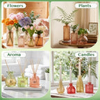 42 Pcs Vases Bulk Colored Glass Bud Vases Set, Assorted Vintage Bud Vases - Image 6