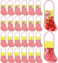 Leyndo 100 Set Long Mesh Christmas Stockings Bulk, Yellow, 18 Inches by Leyndo