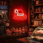 HOHOHO Christmas Neon Sign LED Wall Decor with Santa Hat for Holiday Home - Image 7